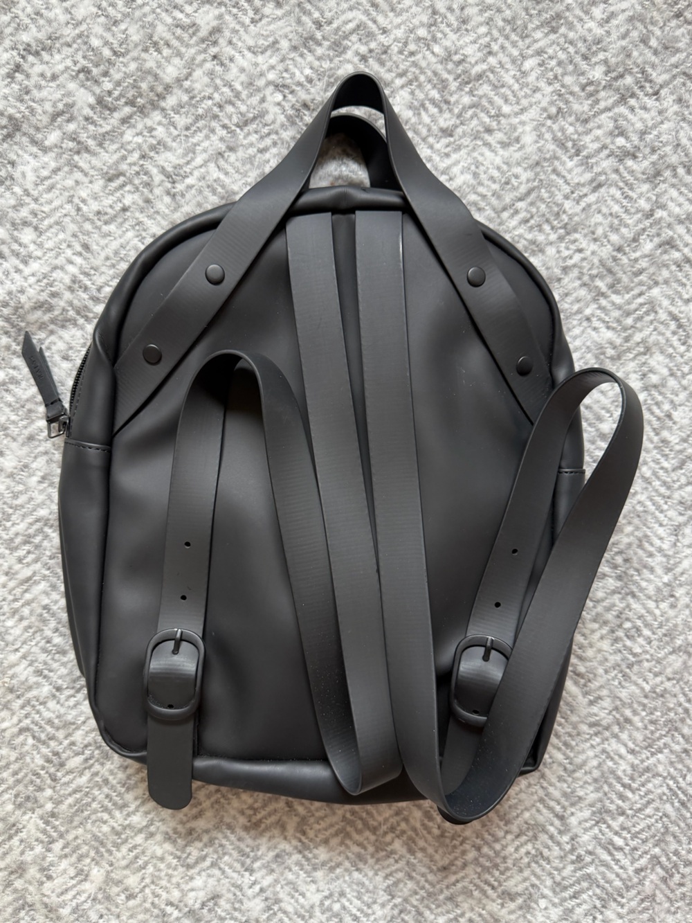RAINS Go Black Waterproof Backpack - Picture 3 of 6